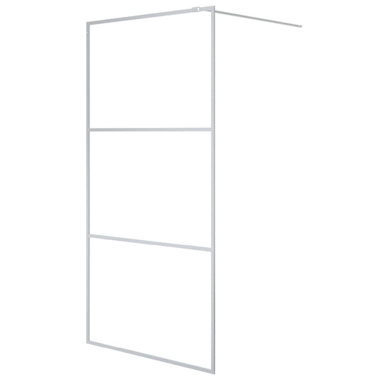Vidaxl inloopdouchewand 100x195 cm transparant esg-glas zilverkleurig