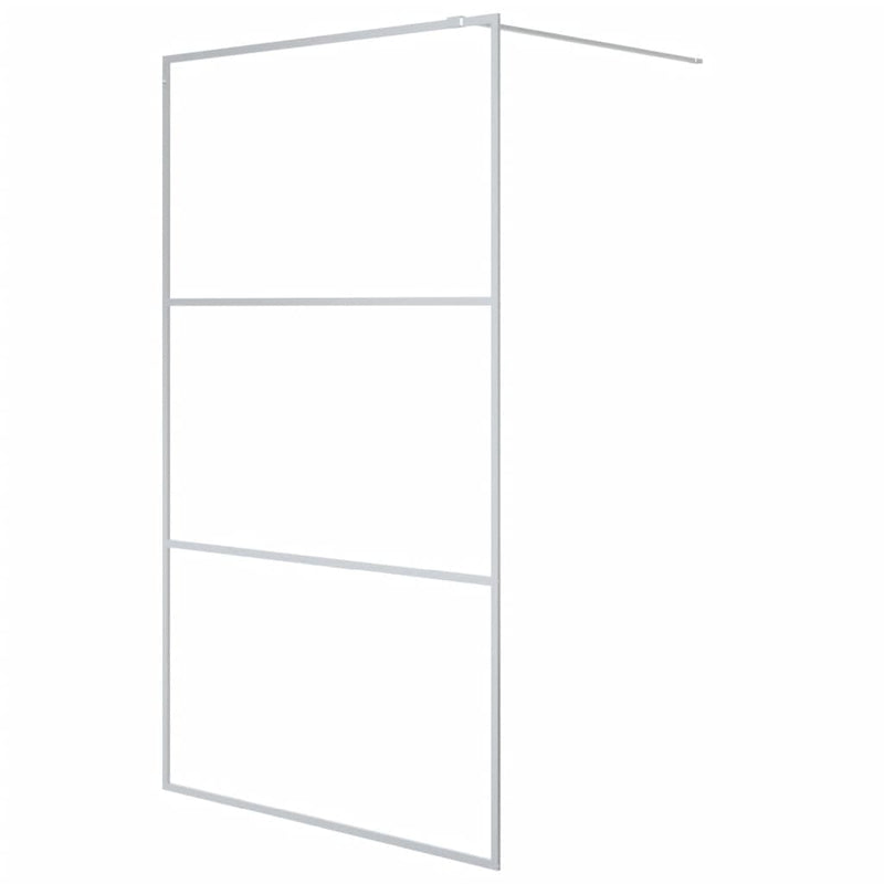 Load image into Gallery viewer, VidaXL Inloopdouchewand 115x195 cm transparant ESG-glas zilverkleurig
