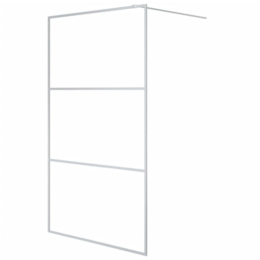 VidaXL Inloopdouchewand 115x195 cm transparant ESG-glas zilverkleurig