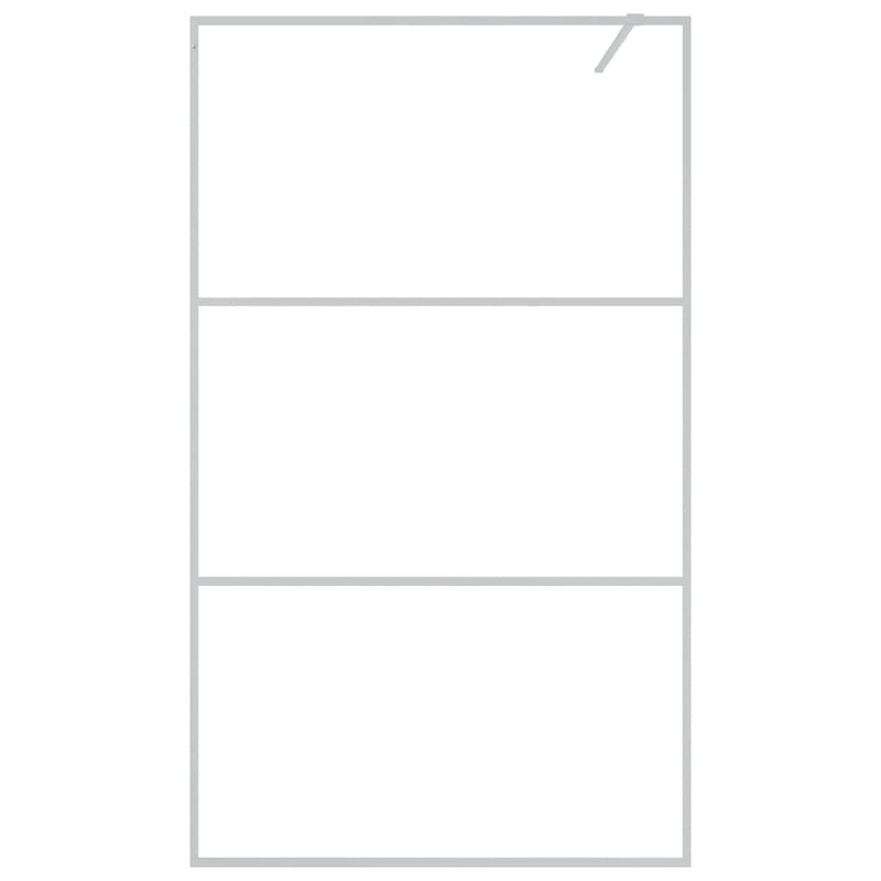 Load image into Gallery viewer, VidaXL Inloopdouchewand 115x195 cm transparant ESG-glas zilverkleurig
