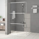 VidaXL Inloopdouchewand 115x195 cm transparant ESG-glas zilverkleurig