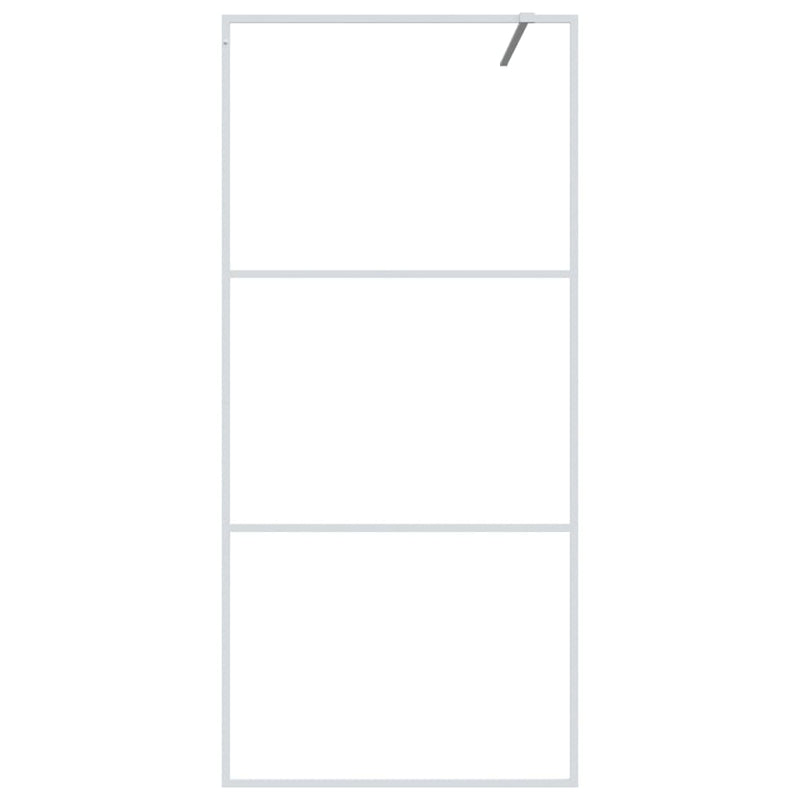Load image into Gallery viewer, Vidaxl inloopdouchewand 90x195 cm transparant esg-glas wit
