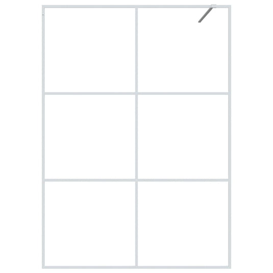 VidaXL Inloopdouchewand 140x195 cm transparant ESG-glas wit