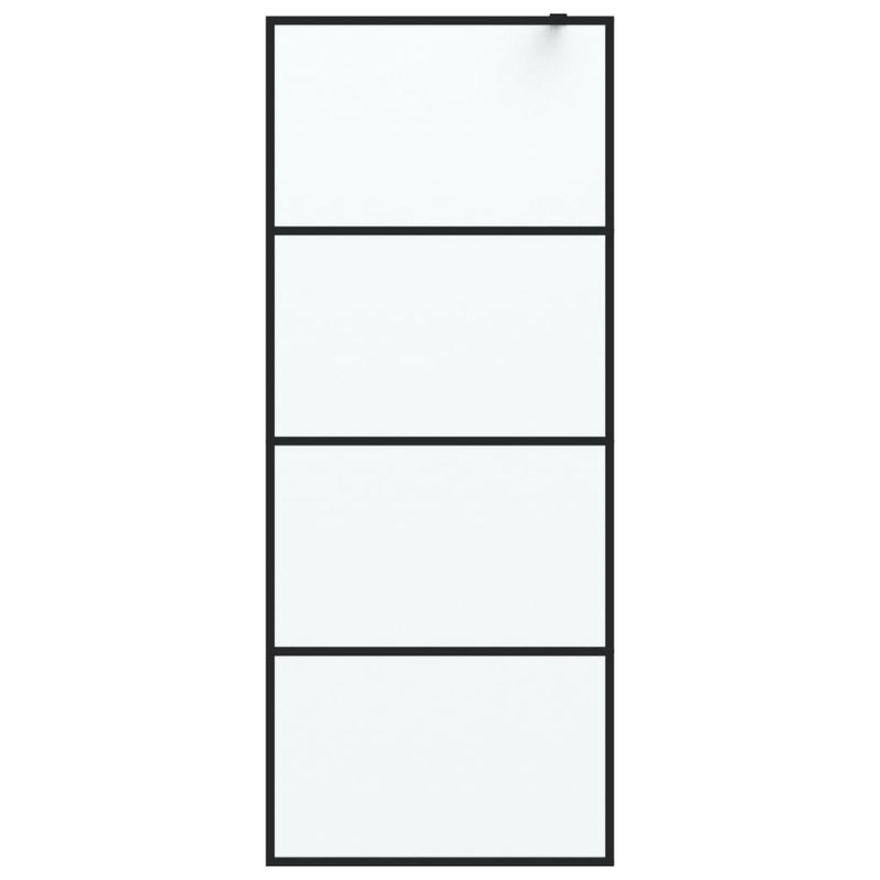Load image into Gallery viewer, Vidaxl inloopdouchewand 80x195 cm mat esg-glas zwart
