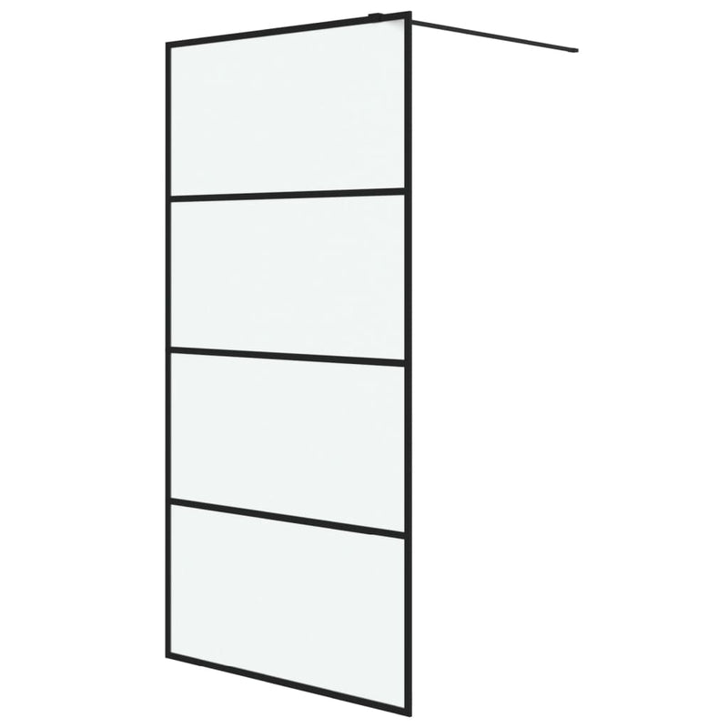 Load image into Gallery viewer, Vidaxl inloopdouchewand 100x195 cm mat esg-glas zwart
