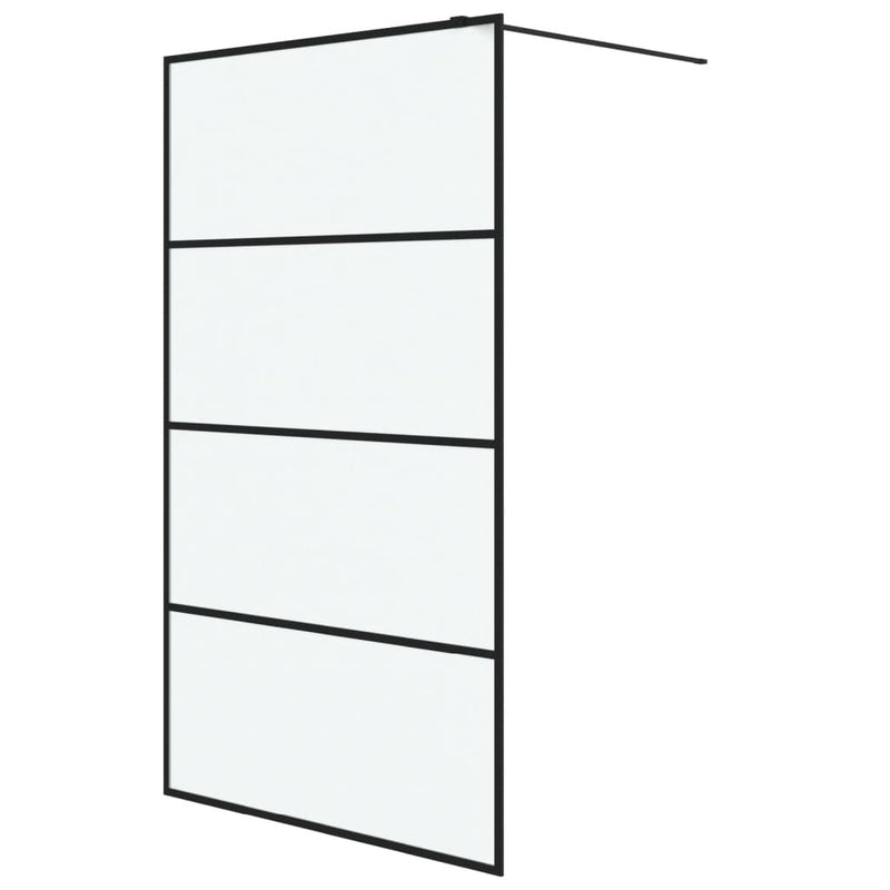 Load image into Gallery viewer, Vidaxl inloopdouchewand 115x195 cm mat esg-glas zwart
