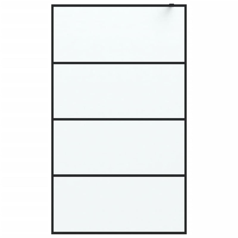 Load image into Gallery viewer, Vidaxl inloopdouchewand 115x195 cm mat esg-glas zwart

