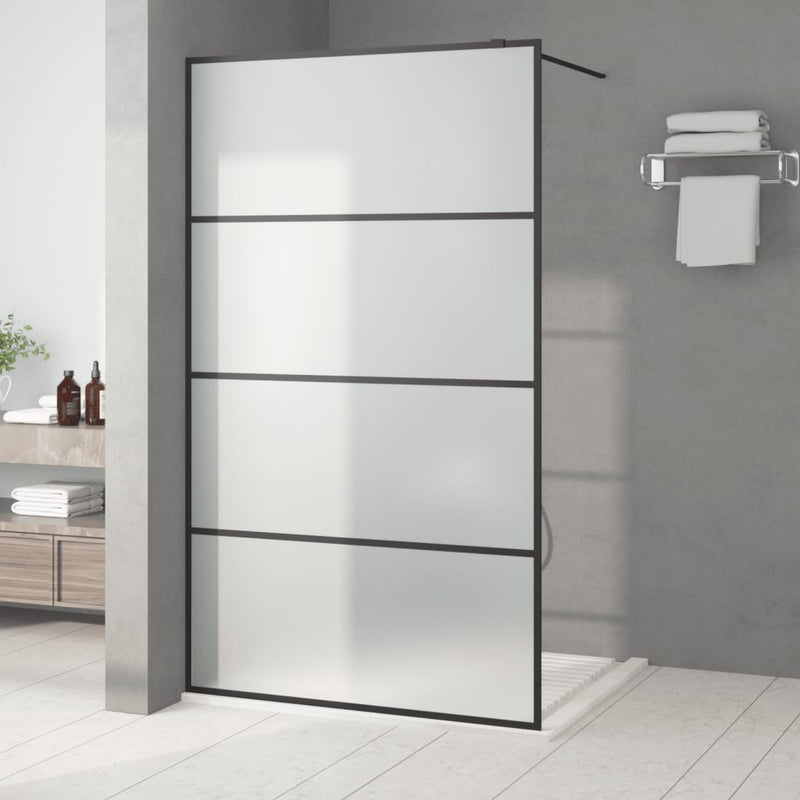 Load image into Gallery viewer, Vidaxl inloopdouchewand 115x195 cm mat esg-glas zwart
