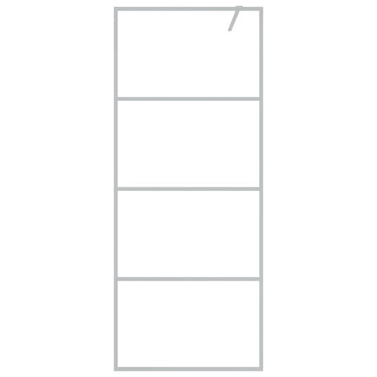 Vidaxl inloopdouchewand 80x195 cm transparant esg-glas zilverkleurig