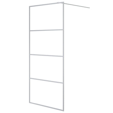 Vidaxl inloopdouchewand 90x195 cm transparant esg-glas zilverkleurig