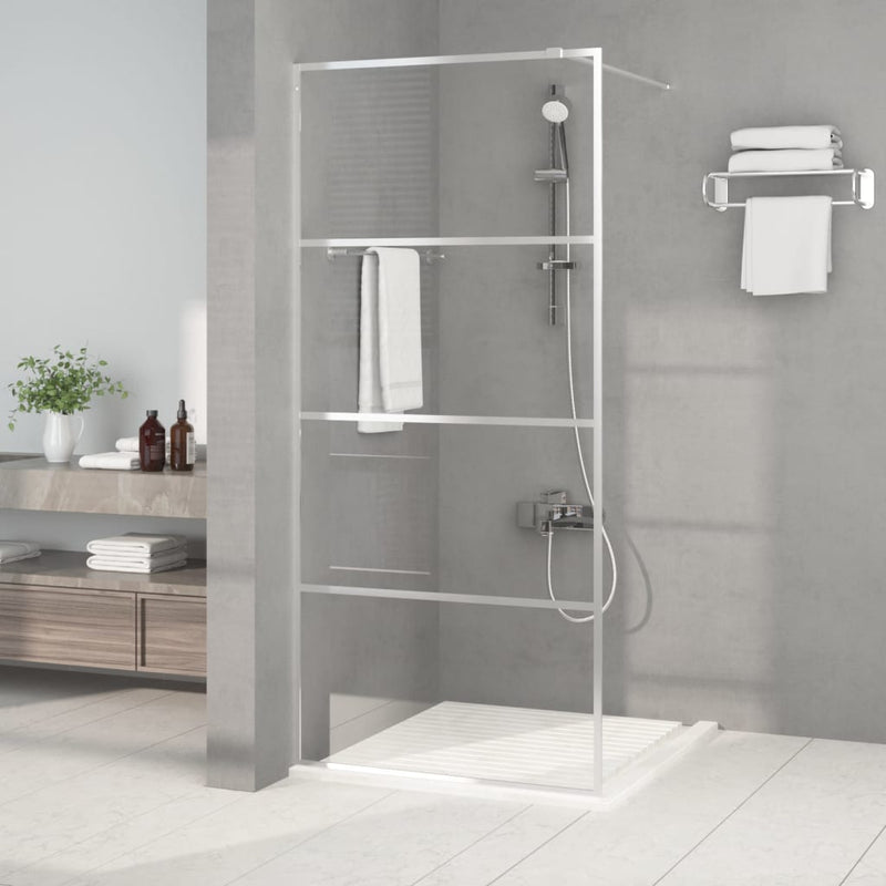 Load image into Gallery viewer, Vidaxl inloopdouchewand 90x195 cm transparant esg-glas zilverkleurig
