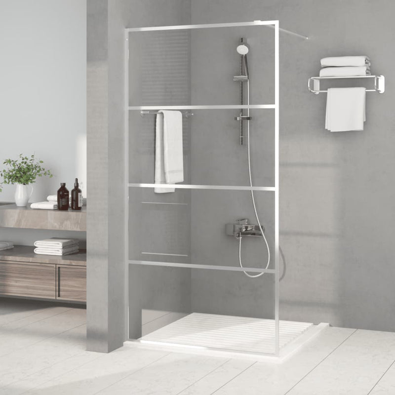 Load image into Gallery viewer, Vidaxl inloopdouchewand 100x195 cm transparant esg-glas zilverkleurig
