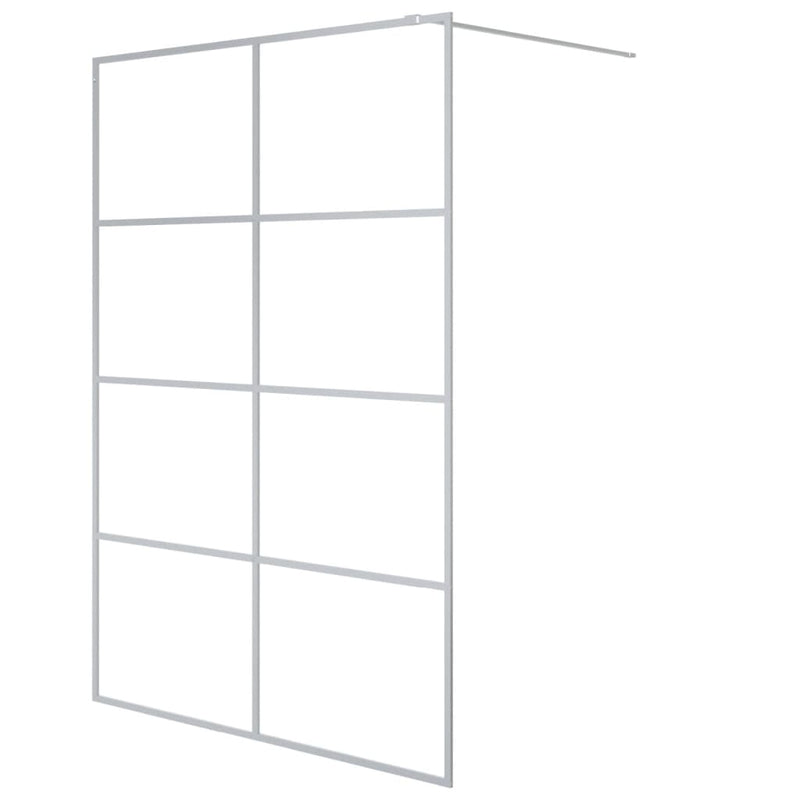 Load image into Gallery viewer, VidaXL Inloopdouchewand 140x195 cm transparant ESG-glas zilverkleurig
