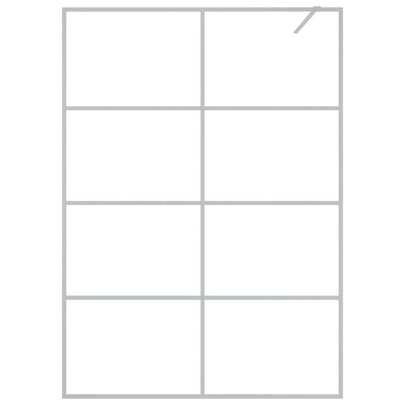 Load image into Gallery viewer, VidaXL Inloopdouchewand 140x195 cm transparant ESG-glas zilverkleurig
