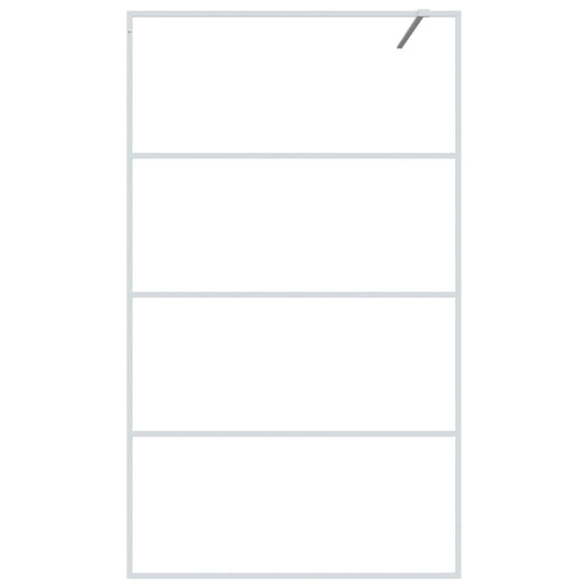 VidaXL Inloopdouchewand 115x195 cm transparant ESG-glas wit