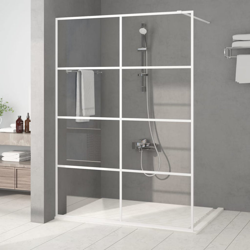 Afbeelding laden in galerijviewer, VidaXL Inloopdouchewand 140x195 cm transparant ESG-glas wit
