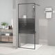 Vidaxl inloopdouchewand 80x195 cm transparant esg-glas zwart
