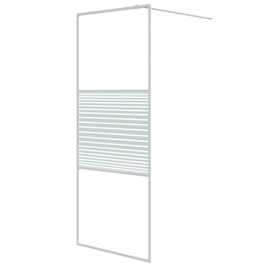 Vidaxl inloopdouchewand 80x195 cm transparant esg-glas wit