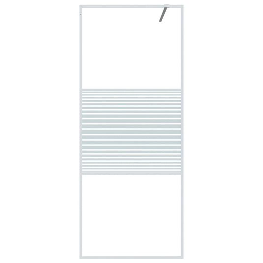 Vidaxl inloopdouchewand 80x195 cm transparant esg-glas wit