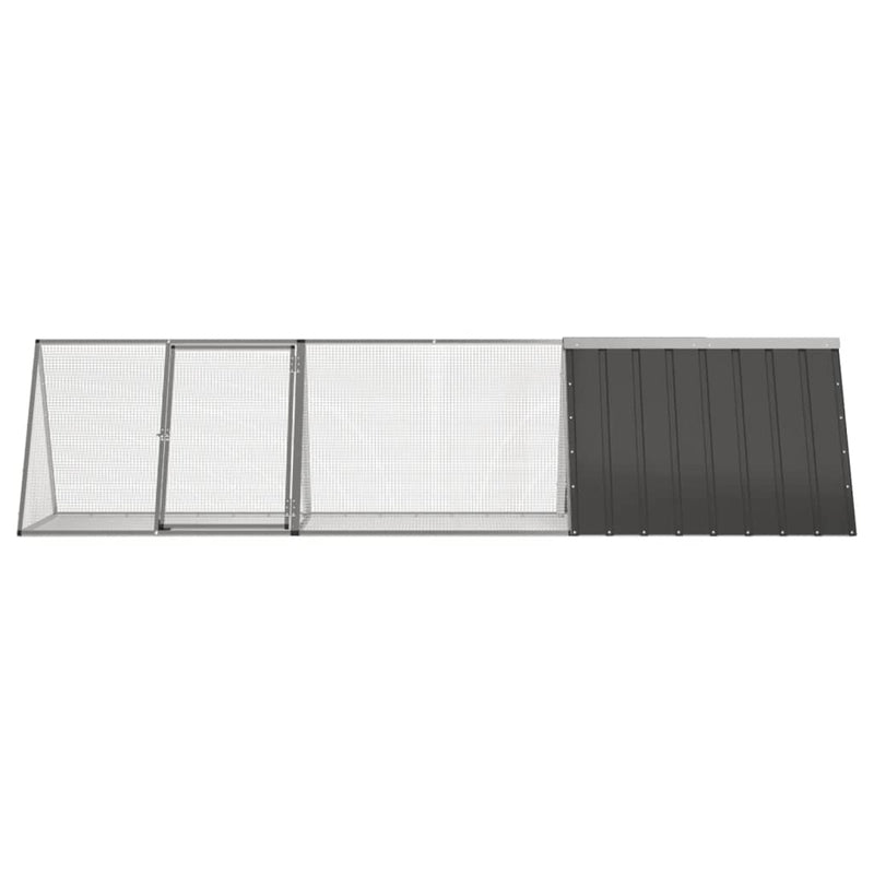 Afbeelding laden in galerijviewer, Vidaxl konijnenkooi antraciet 302,5x80,5x71 cm gegalvaniseerd staal
