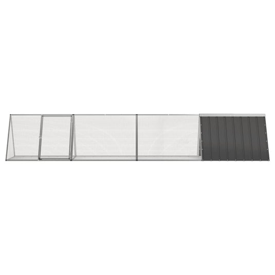 Vidaxl konijnenhok 403,5x80,5x71 cm gegalvaniseerd staal antraciet