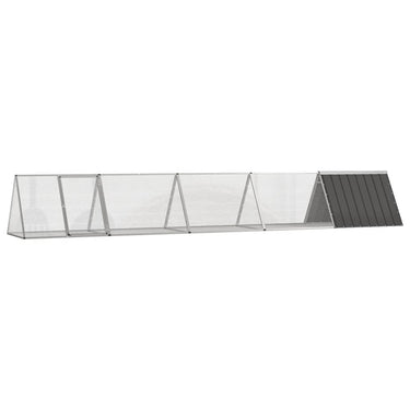 Vidaxl konijnenhok 504,5x80,5x71 cm gegalvaniseerd staal antraciet