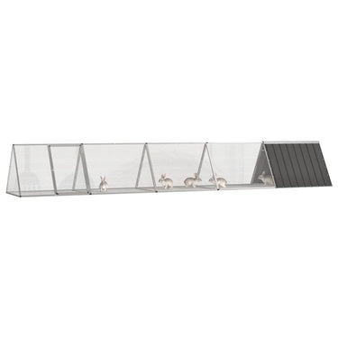Vidaxl konijnenhok 504,5x80,5x71 cm gegalvaniseerd staal antraciet