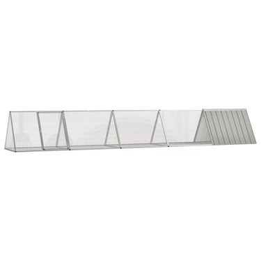 Vidaxl konijnenhok 504,5x80,5x71 cm gegalvaniseerd staal grijs
