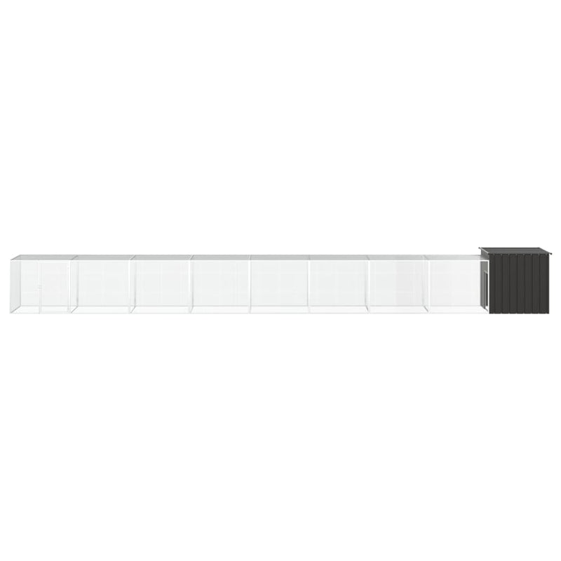 Load image into Gallery viewer, VidaXL Kippenhok 900x91x100 cm gegalvaniseerd staal antracietkleurig
