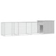 VidaXL Kippenhok 400x91x100 cm gegalvaniseerd staal grijs