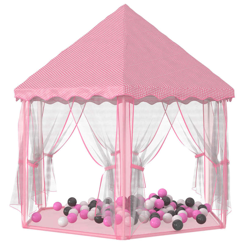 ギャラリービューアに画像をロードする, Vidaxl prinsessenspeeltent met 250 ballen 133x140 cm roze
