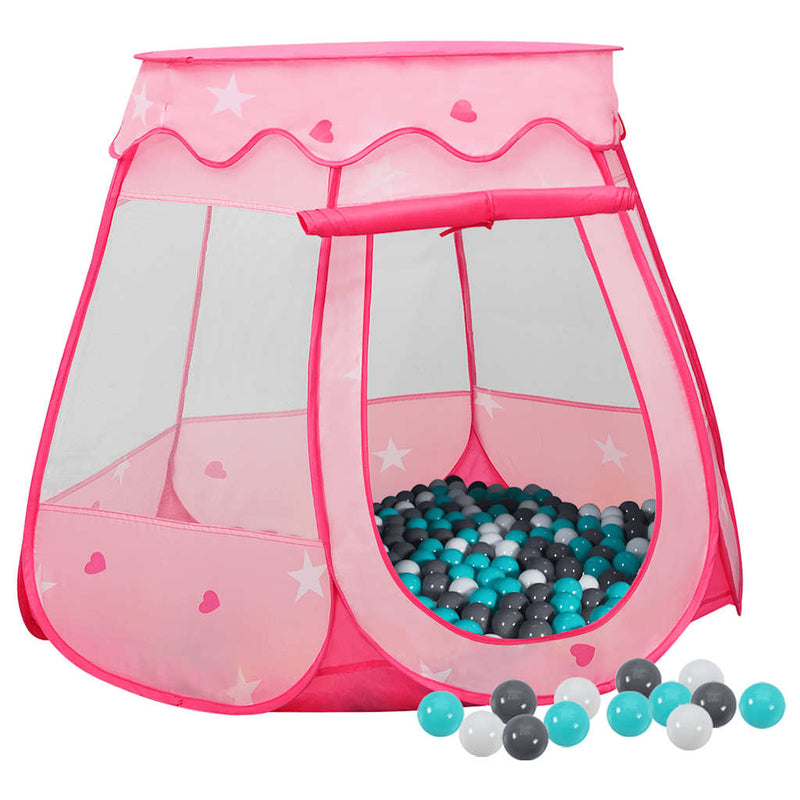 Load image into Gallery viewer, Vidaxl kinderspeeltent met 250 ballen 102x102x82 cm roze
