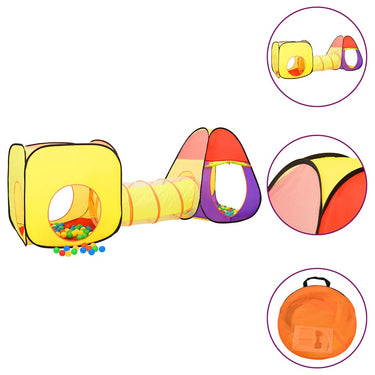 Vidaxl kinderspeeltent met 250 ballen 255x80x100 cm meerkleurig