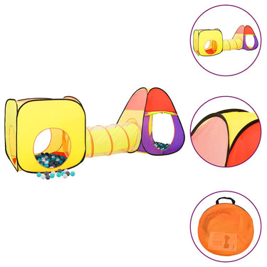Vidaxl kinderspeeltent met 250 ballen 255x80x100 cm meerkleurig