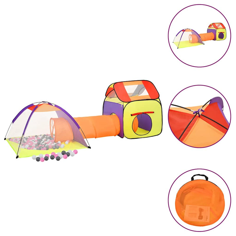 Load image into Gallery viewer, Vidaxl kinderspeeltent met 250 ballen 338x123x111 cm meerkleurig
