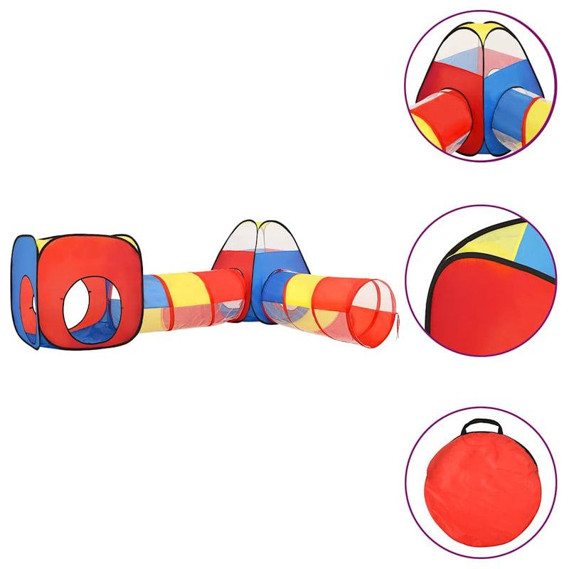 ギャラリービューアに画像をロードする, Vidaxl kinderspeeltent met 250 ballen 190x264x90 cm meerkleurig
