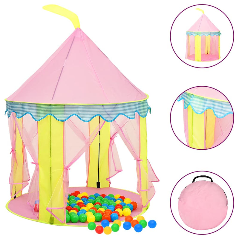 Load image into Gallery viewer, VidaXL Kinderspeeltent met 250 ballen 100x100x127 cm roze

