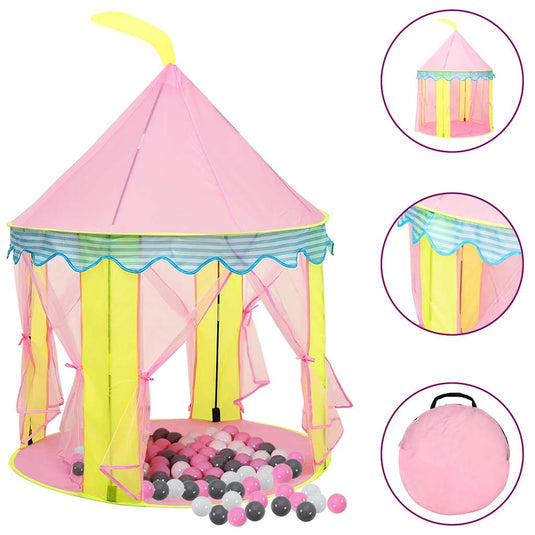 Vidaxl kinderspeeltent met 250 ballen 100x100x127 cm roze