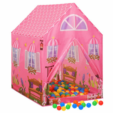 Vidaxl kinderspeeltent met 250 ballen 69x94x104 cm roze