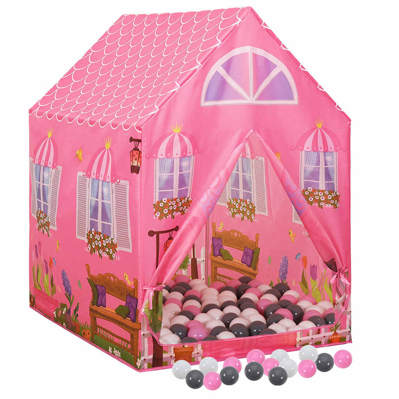 Load image into Gallery viewer, Vidaxl kinderspeeltent met 250 ballen 69x94x104 cm roze
