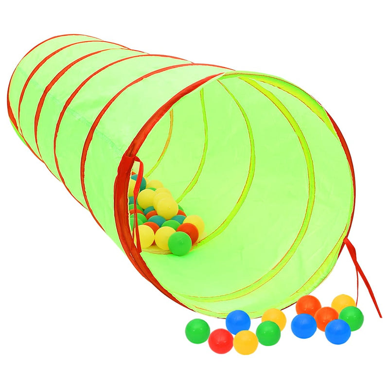 Load image into Gallery viewer, Vidaxl kinderspeeltunnel met 250 ballen 175 cm polyester groen
