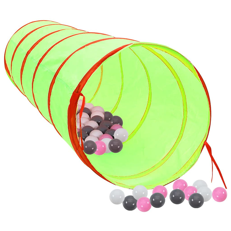 Load image into Gallery viewer, Vidaxl kinderspeeltunnel met 250 ballen 175 cm polyester groen
