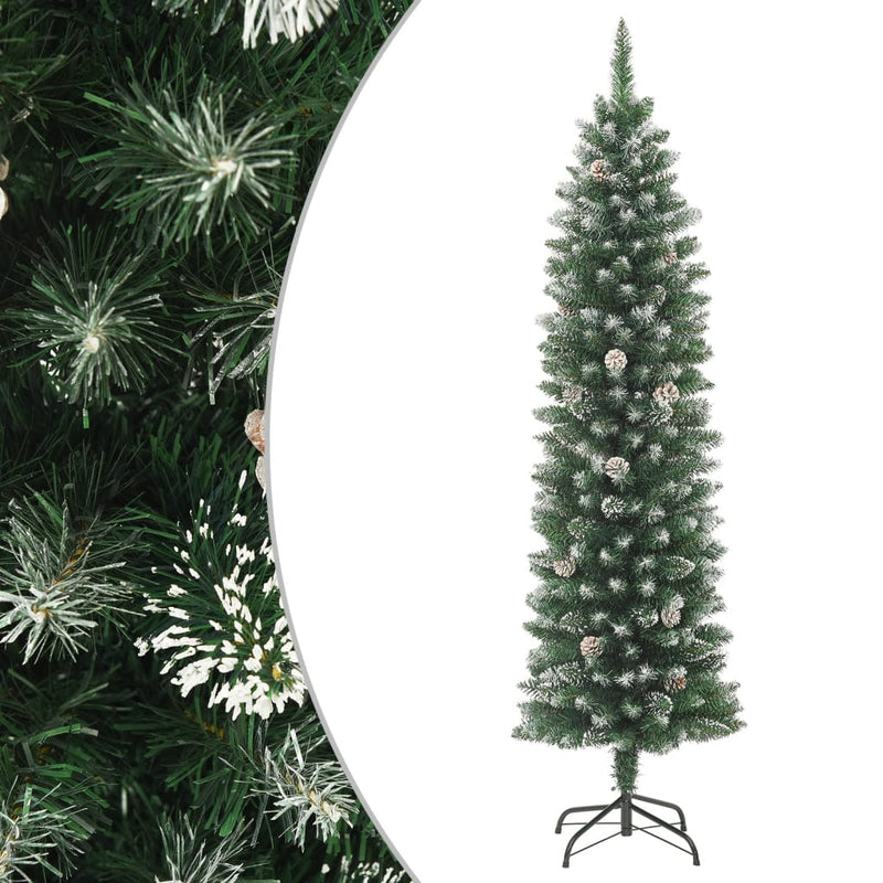 Load image into Gallery viewer, Vidaxl kunstkerstboom smal met standaard 240 cm pvc
