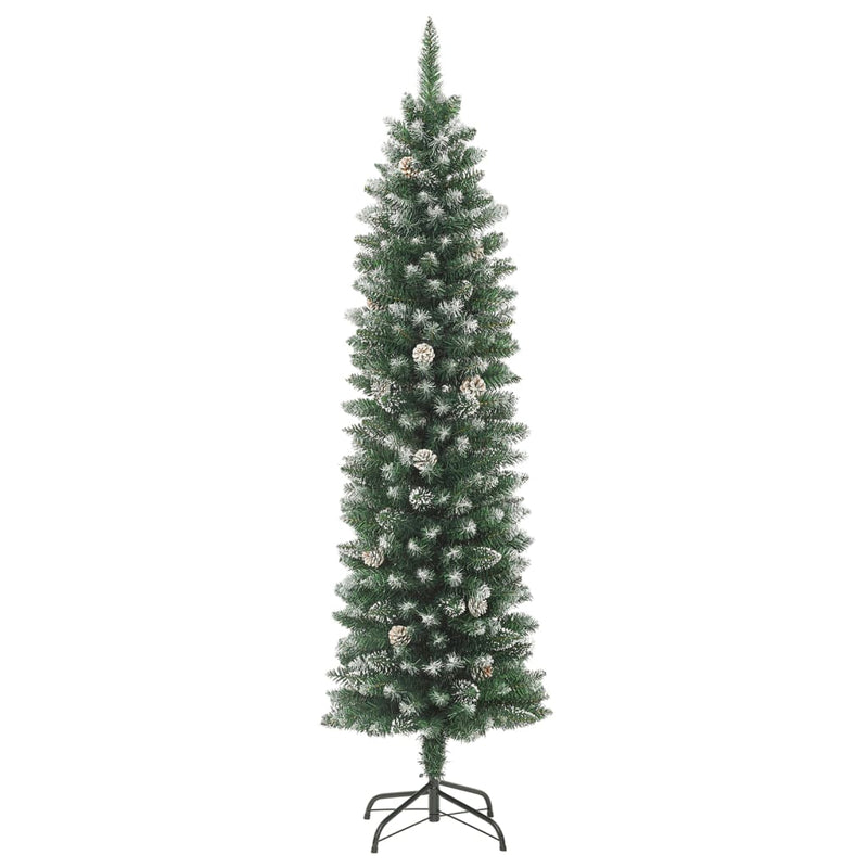 Load image into Gallery viewer, Vidaxl kunstkerstboom smal met standaard 240 cm pvc

