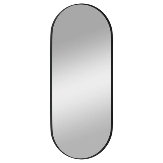 VidaXL Spiegel wandgemonteerd 25x60 cm ovaal zwart