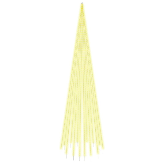 Vidaxl vlaggenmast kerstboom 1134 led's warmwit 800 cm