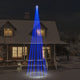 Vidaxl vlaggenmast kerstboom 1134 led's blauw 800 cm