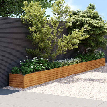 Vidaxl verhoogde tuinbak 580x50x36 cm cortenstaal