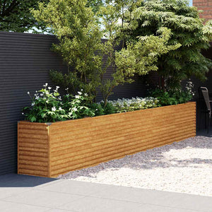 Vidaxl verhoogde tuinbak 482x50x69 cm cortenstaal