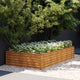 Vidaxl plantenbak verhoogd 195x100x36 cm cortenstaal